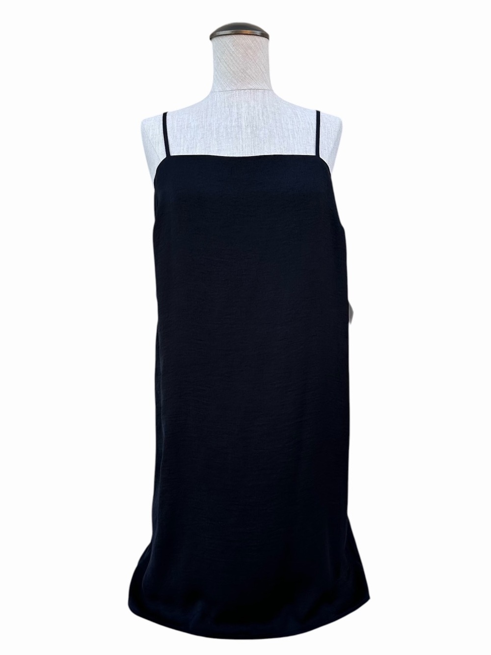 Van De Vort Colette Mini Dress LBD Black Slip Style Bow Medium/Large VDV